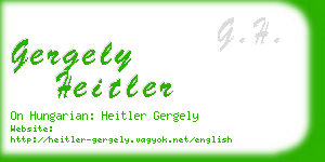 gergely heitler business card